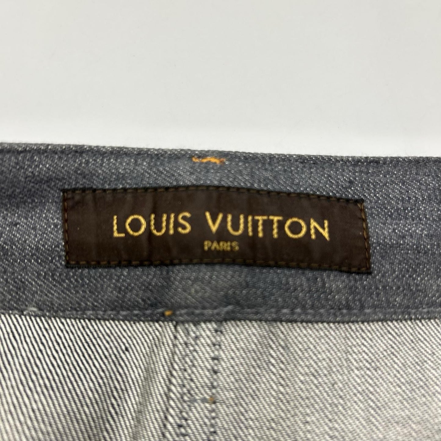 Louis Vuitton Silk Blend Denim Mini Skirt 34 — view 4