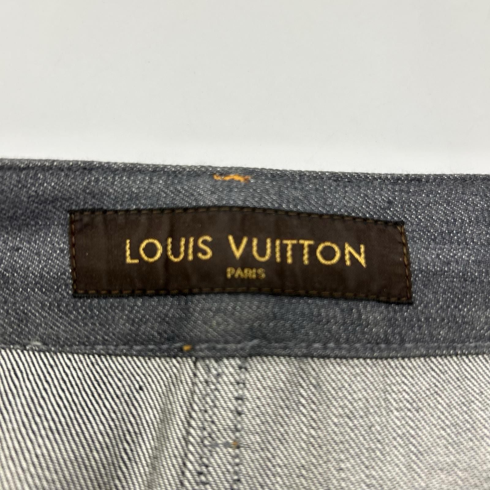Louis Vuitton Silk Blend Denim Mini Skirt 34 — view 4