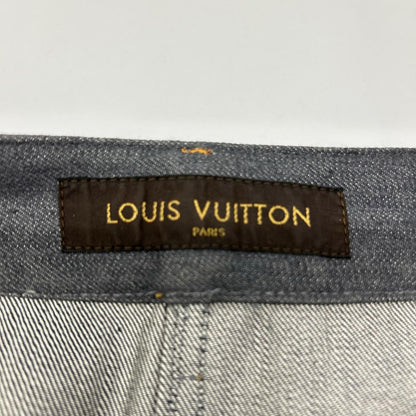 Louis Vuitton Silk Blend Denim Mini Skirt 34 — view 4
