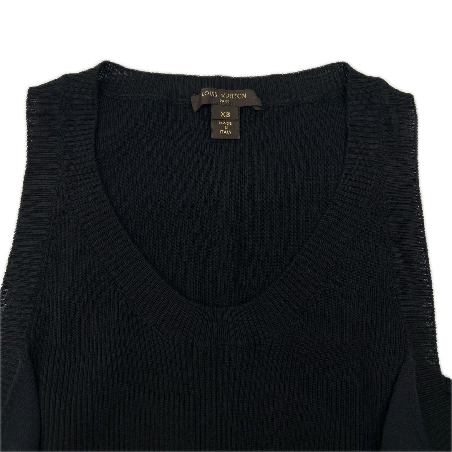 Louis Vuitton Black Sleeveless Rib Top XS — view 3