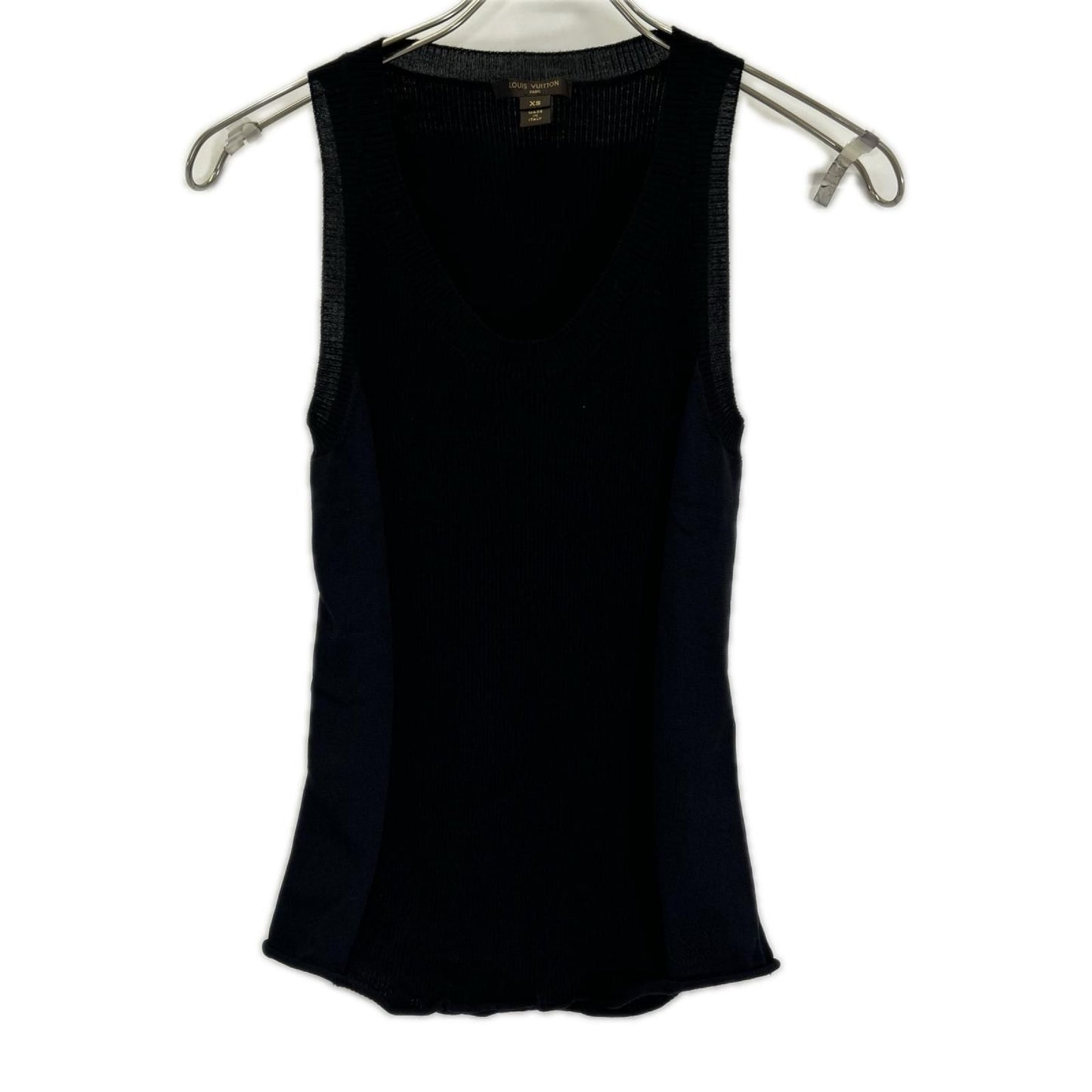 Louis Vuitton Black Sleeveless Rib Top XS