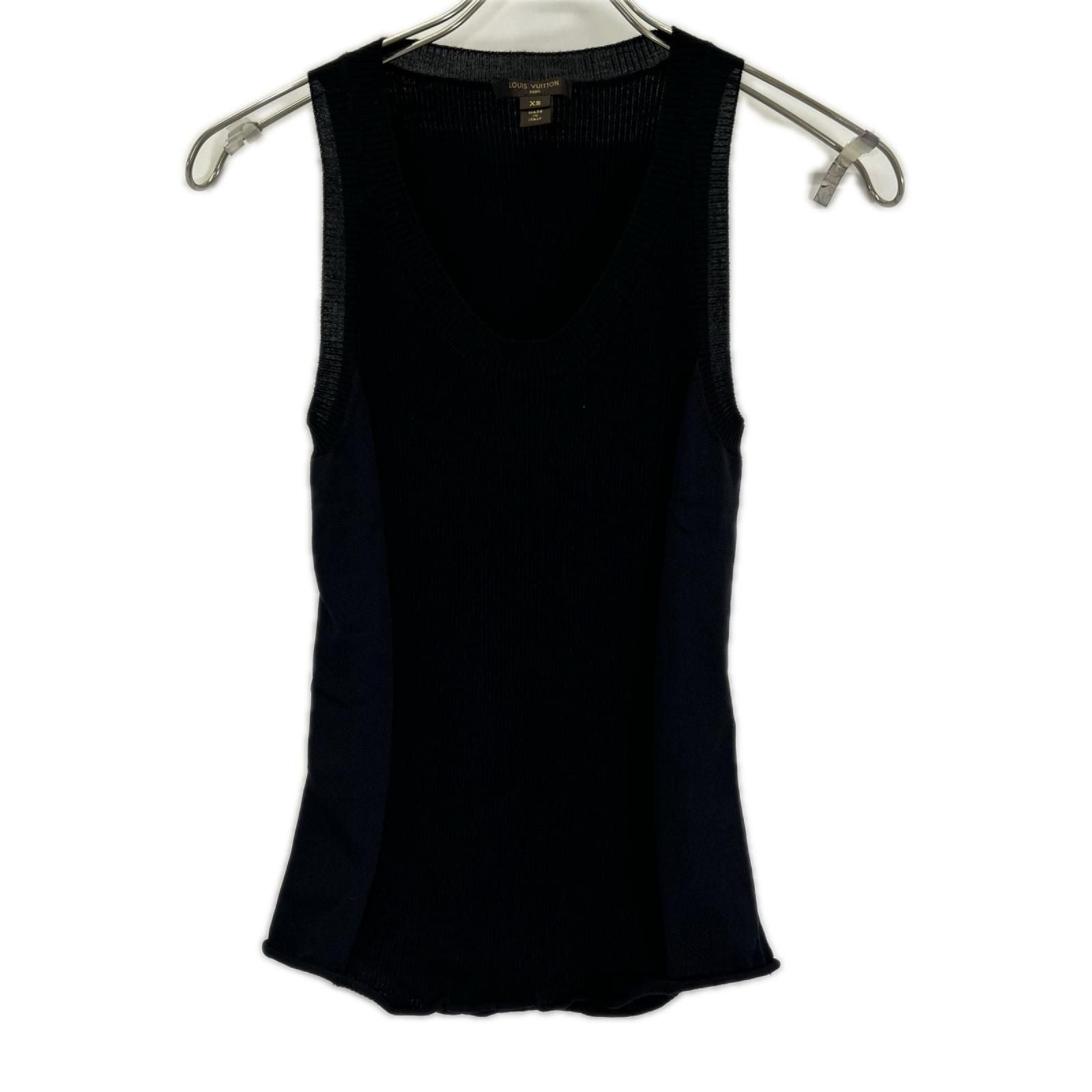 Louis Vuitton Black Sleeveless Rib Top XS