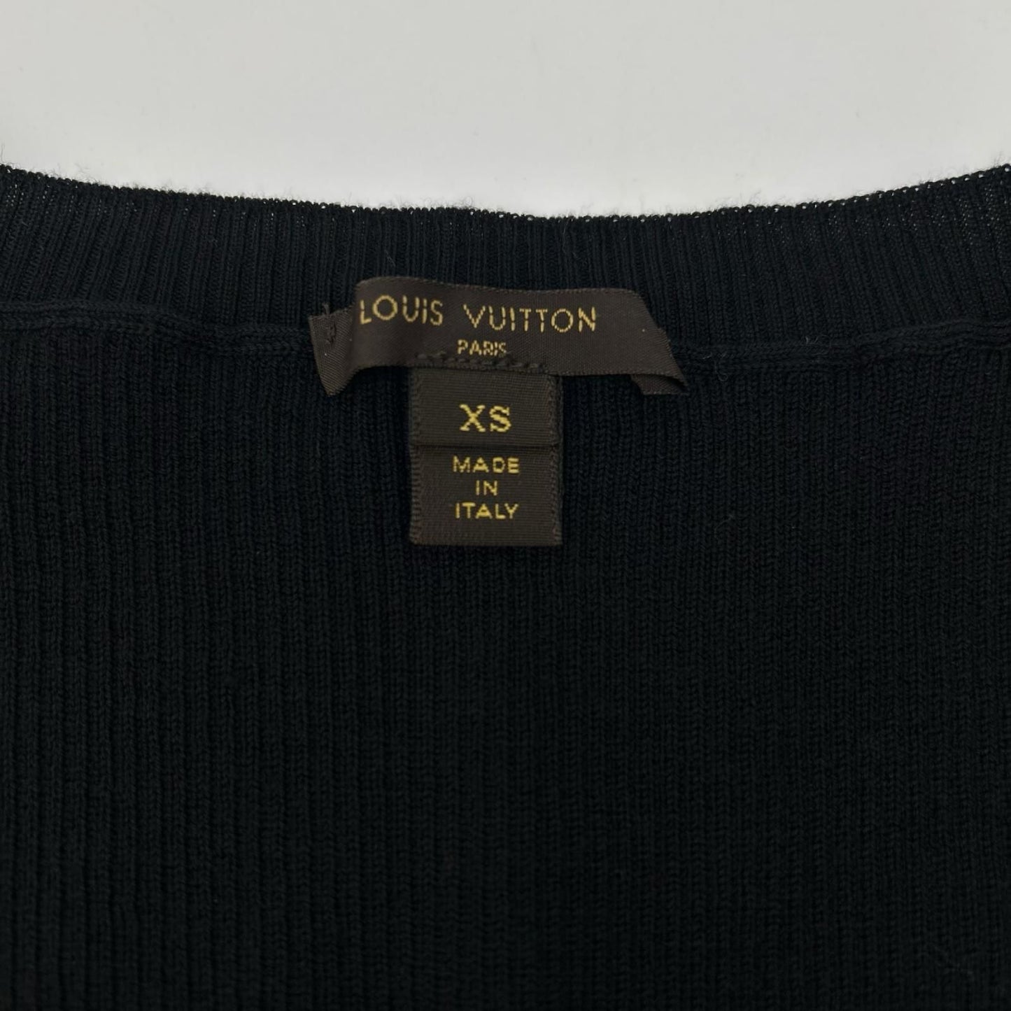 Louis Vuitton Black Sleeveless Rib Top XS — view 4