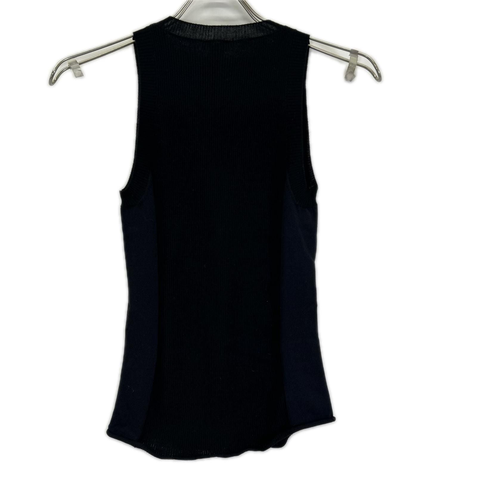 Louis Vuitton Black Sleeveless Rib Top XS — view 2