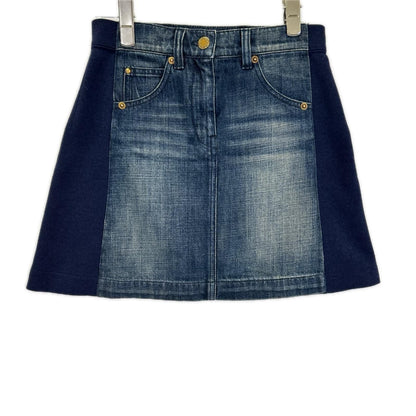 Louis Vuitton Sweatshirt Docking Denim Skirt XS
