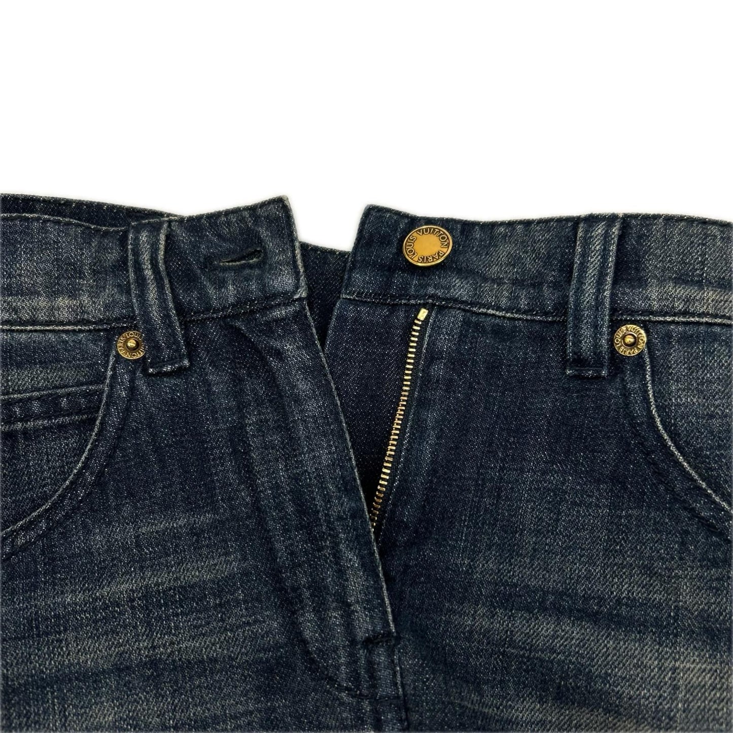 Louis Vuitton Sweatshirt Docking Denim Skirt XS — view 3