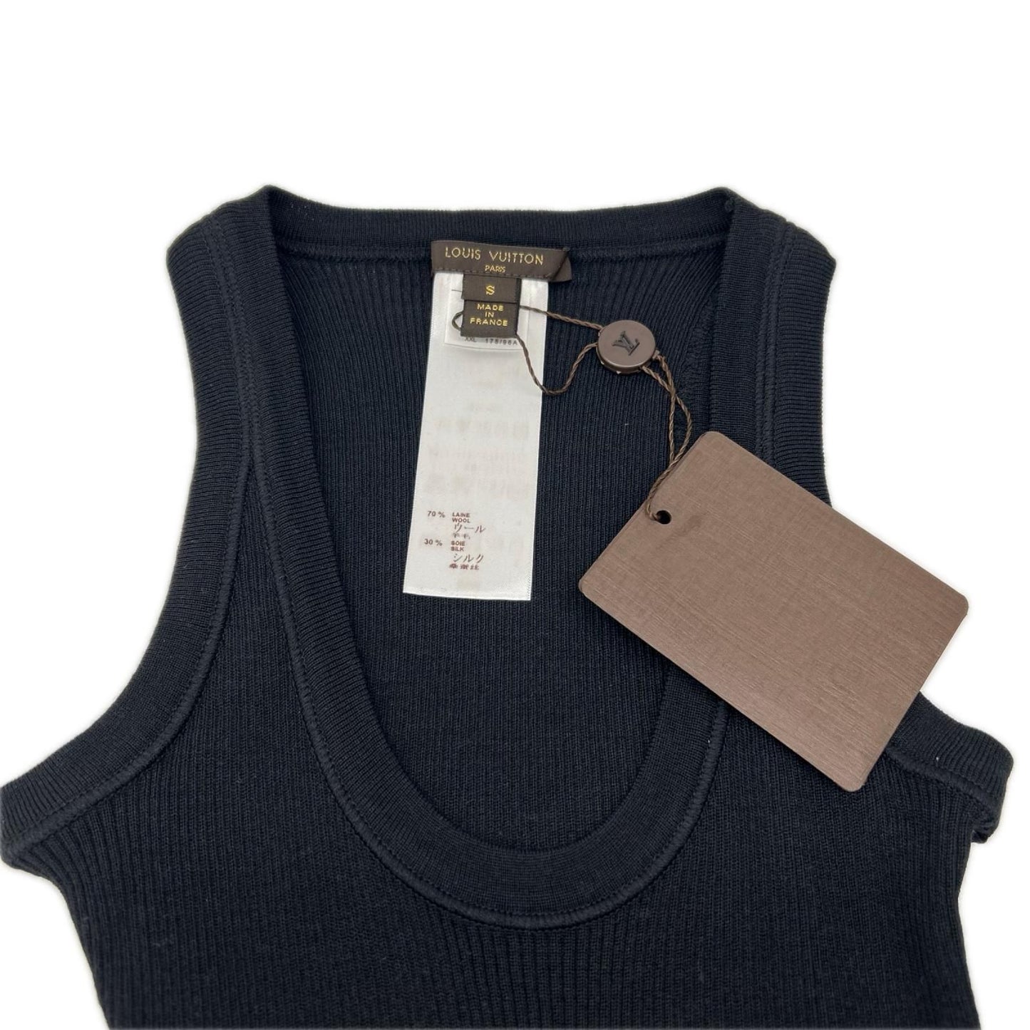 Louis Vuitton Black Sleeveless Knit Tank Sweater — view 4