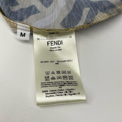 Fendi Brown All Over Print Zucca Pattern Short Sleeve T-Shirt — view 5