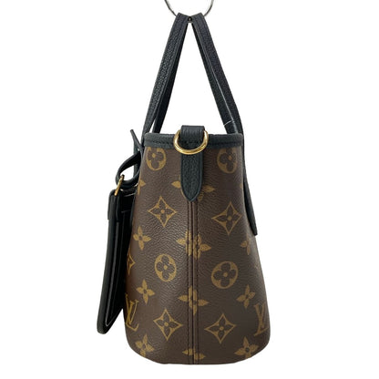 Louis Vuitton Tote Bag Monogram Neverfull Inside Out BB Black Leather Cowhide — view 4