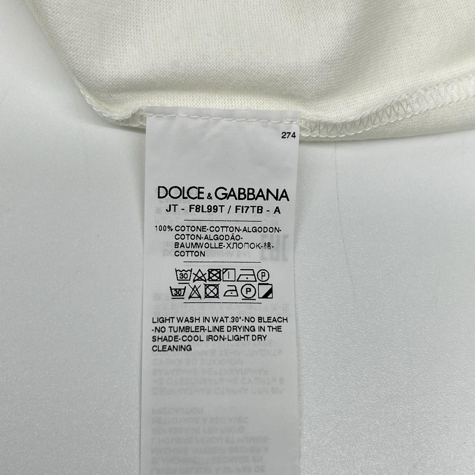 Dolce & Gabbana White Bring ME Tothe Moon Graphic Ringer T-Shirt 36 — view 4