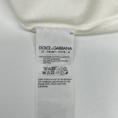 Dolce & Gabbana White Bring ME Tothe Moon Graphic Ringer T-Shirt 36 — view 4