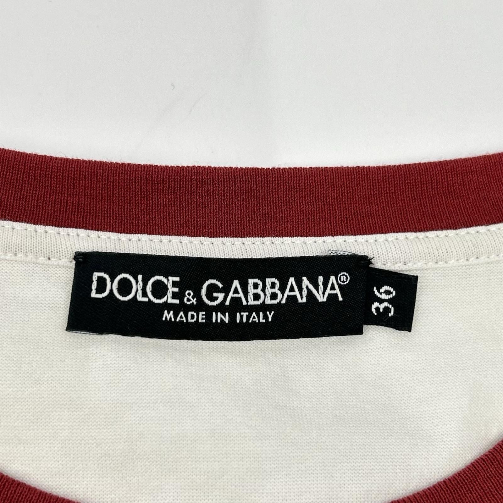 Dolce & Gabbana White Bring ME Tothe Moon Graphic Ringer T-Shirt 36 — view 3