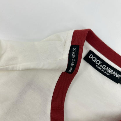 Dolce & Gabbana White Bring ME Tothe Moon Graphic Ringer T-Shirt 36 — view 6