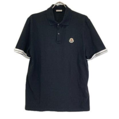 Moncler Black Cotton SS Polo Short Sleeve
