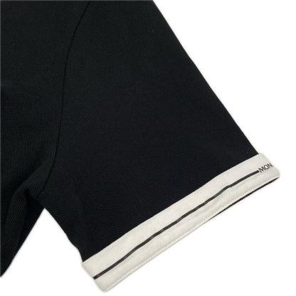 Moncler Black Cotton SS Polo Short Sleeve — view 7