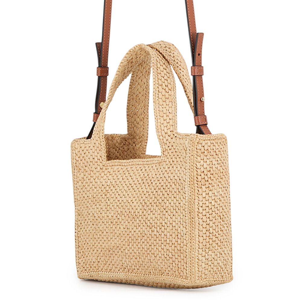 Loewe Handbag Font Tote Mini Raffia Leather 2-Way — view 2