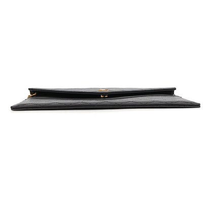 Saint Laurent Paris Clutch Gaby Lambskin Black — view 3
