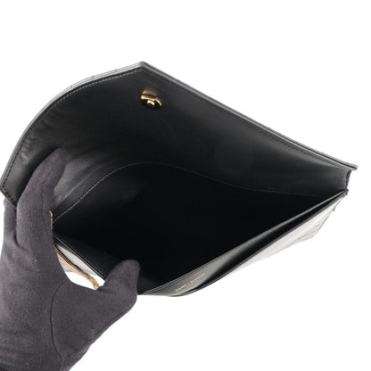 Saint Laurent Paris Clutch Gaby Lambskin Black — view 6