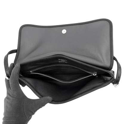 Balenciaga Handbag Leopolda Pochette Ribbon Satin Black — view 5