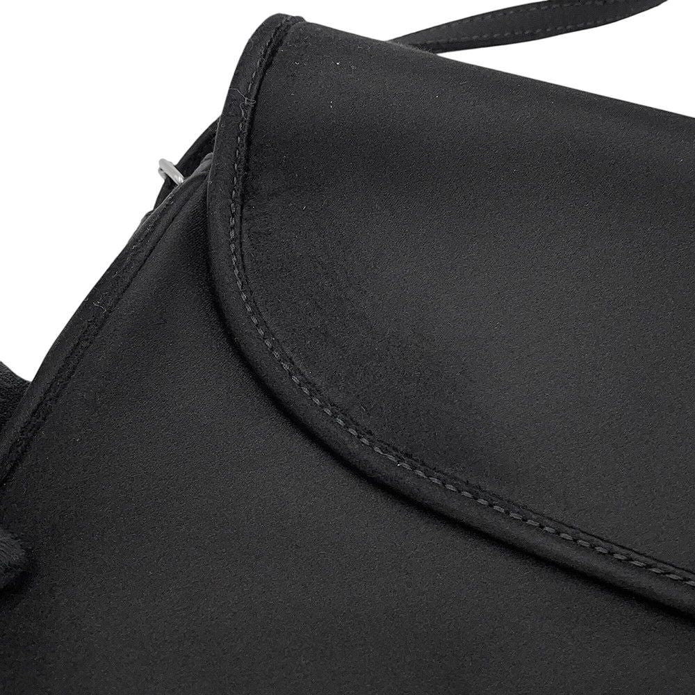 Balenciaga Handbag Leopolda Pochette Ribbon Satin Black — view 7