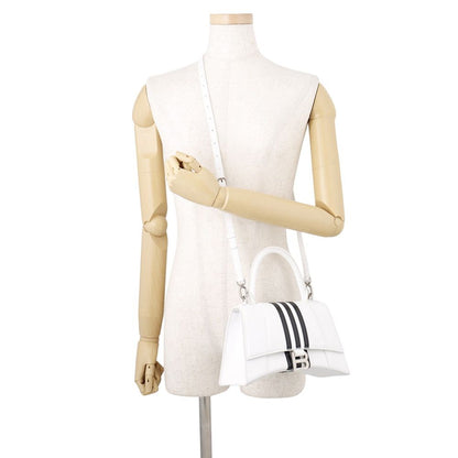 Balenciaga Handbag Hour Glass Small Leather 2-Way Shoulder Adidas White Black — view 5