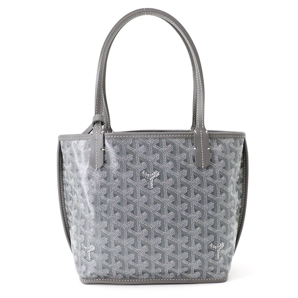 Goyard Handbag Anjou Mini Reversible Leather Herringbone