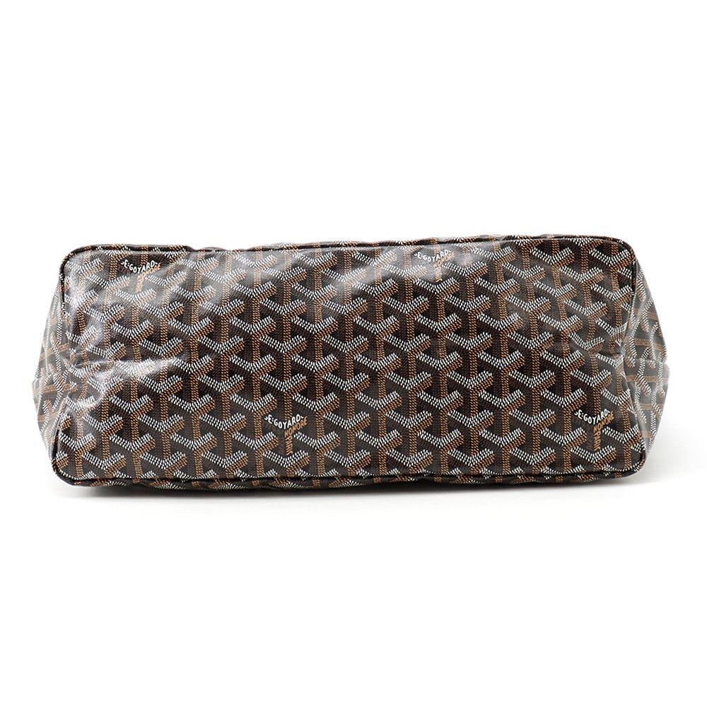 Goyard Tote Bag Saint Louis PM Leather Herringbone Black — view 3