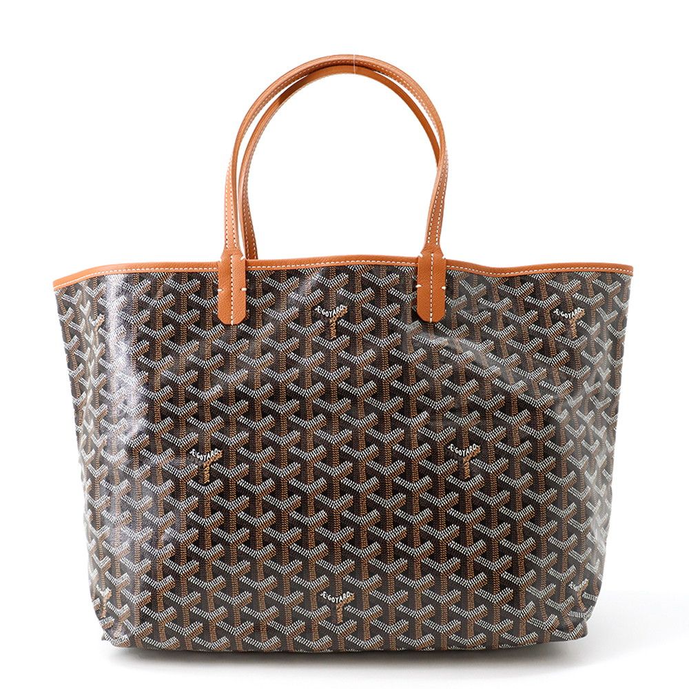 Goyard Tote Bag Saint Louis PM Leather Black Herringbone