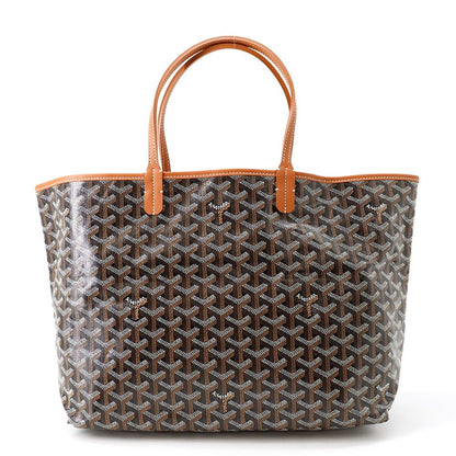 Goyard Tote Bag Saint Louis PM Leather Black Herringbone