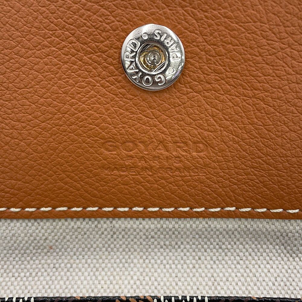 Goyard Tote Bag Saint Louis PM Leather Black Herringbone — view 6