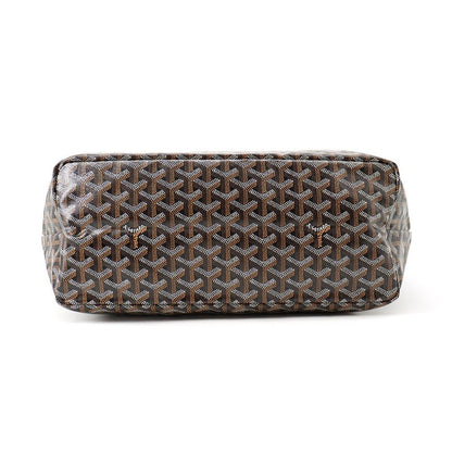 Goyard Tote Bag Saint Louis PM Leather Black Herringbone — view 3