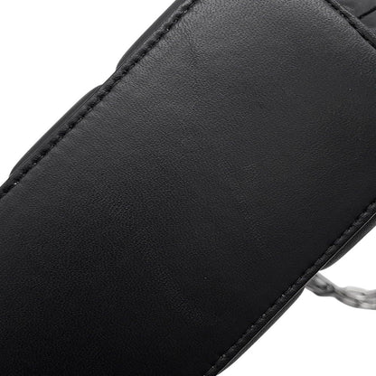 Bottega Veneta Chain Shoulder Bag Patted Half Moon Mini Leather Black — view 7