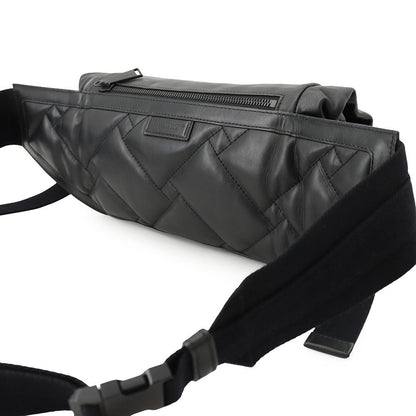 Bottega Veneta Belt Bag Perforated Crossbody Leather Black — view 3