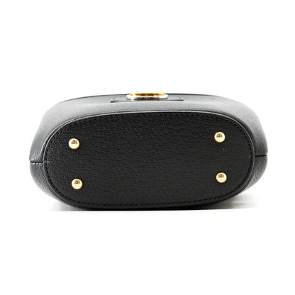Gucci Bamboo Leather 2-Way Chain Shoulder Bag Black — view 3