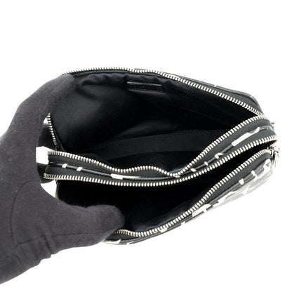 Miu Miu Shoulder Bag Swallow Print Leather Black — view 5