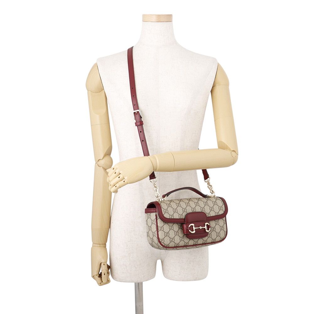 Gucci Horsebit 1955 Top Handle GG Supreme Leather 2-Way — view 5