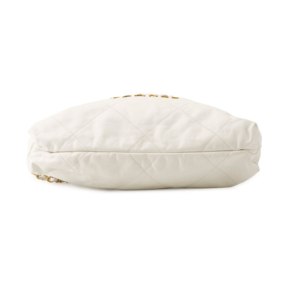 Chanel Backpack Chanel 22 Large Shiny Calfskin White — view 3