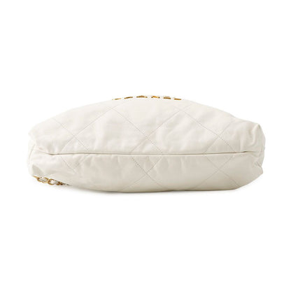 Chanel Backpack Chanel 22 Large Shiny Calfskin White — view 3