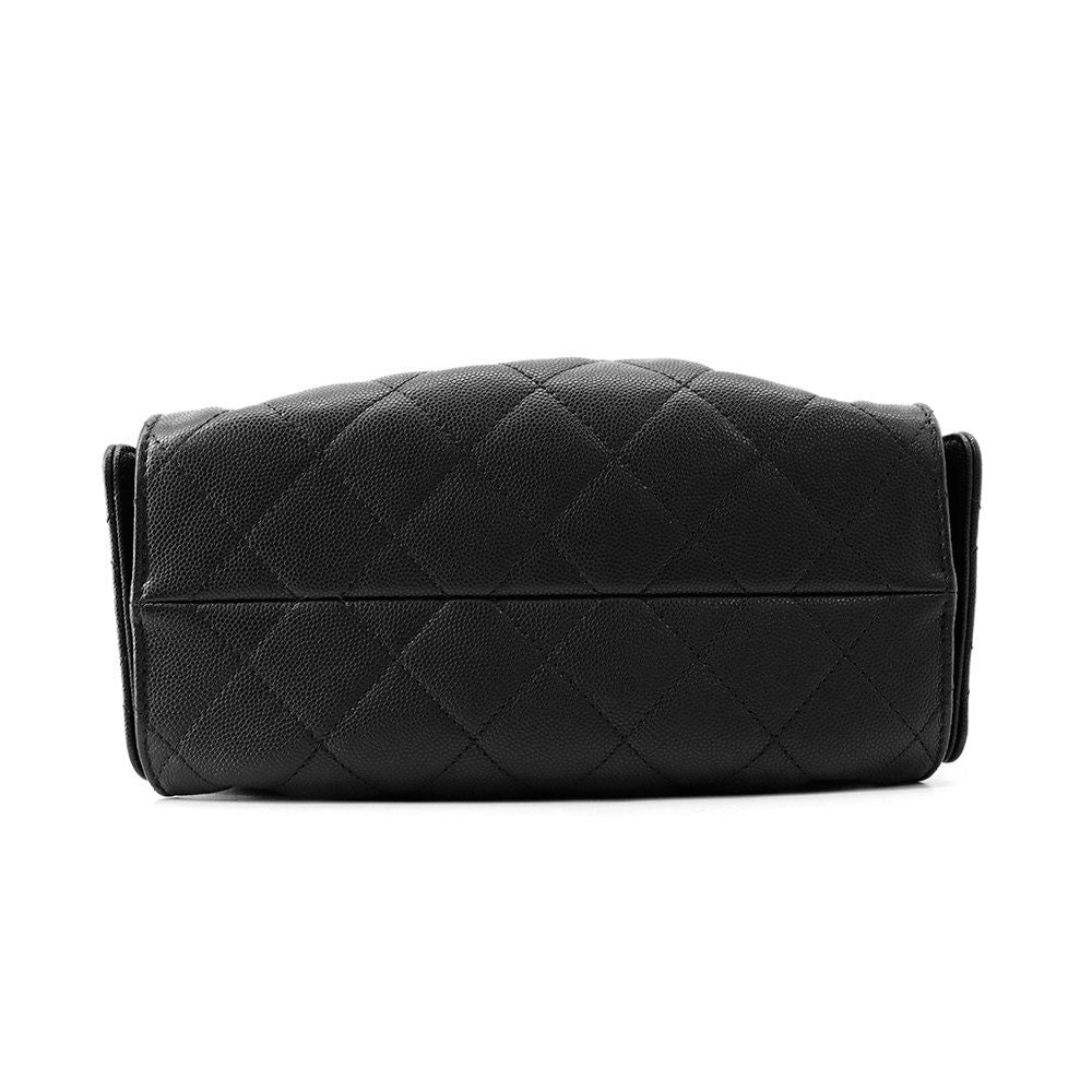 Chanel Chain Shoulder Bag 25 Mini CC Logo Caviar Leather Black — view 3
