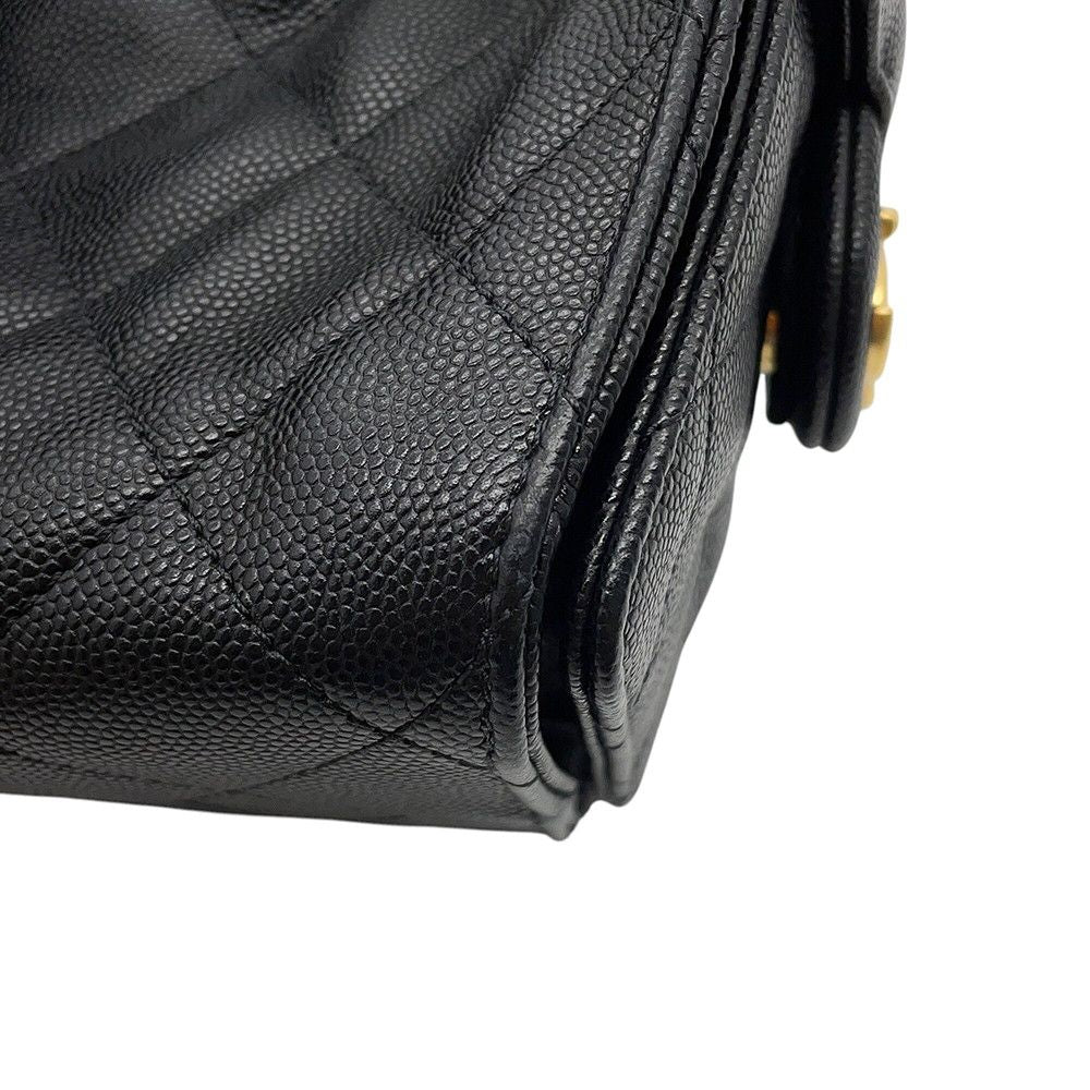 Chanel Chain Shoulder Bag 25 Mini CC Logo Caviar Leather Black — view 7