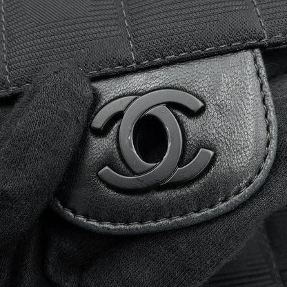Chanel Chain Shoulder Bag New Travel Line CC Logo Nylon Black — view 8