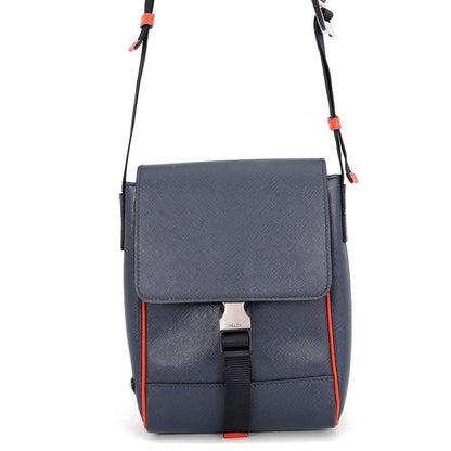Prada Shoulder Bag Triangle Logo Saffiano Leather