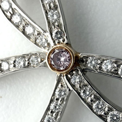 Tiffany & Co Necklace Bow Ribbon Platinum 18k Yellow Gold Diamond — view 4