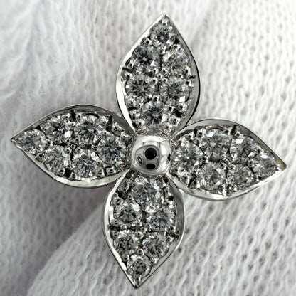 Louis Vuitton Earrings Star Blossom WG 18k White Gold Diamond — view 4