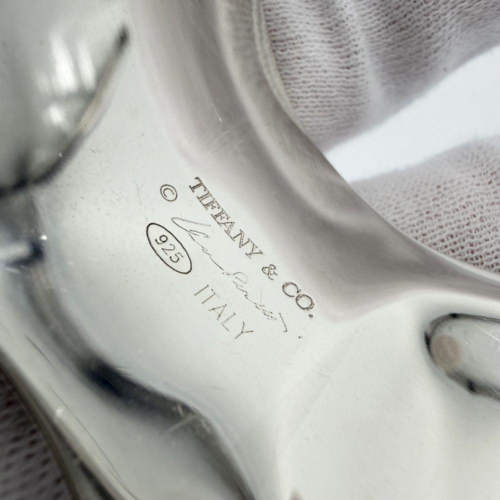 Tiffany & Co Bangle Bone Cuff Elsa Peretti 925 Sterling Silver Bracelet — view 3