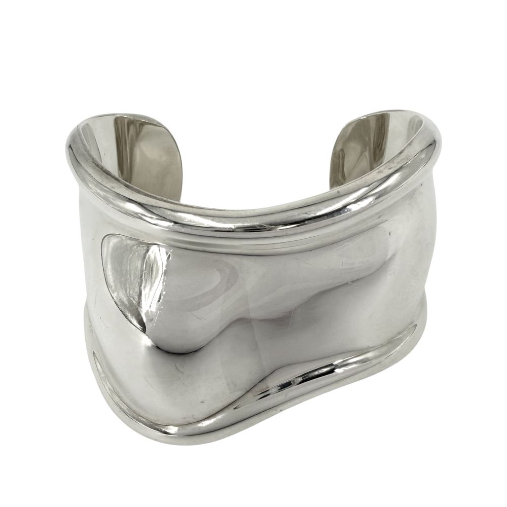 Tiffany & Co Bangle Bone Cuff Elsa Peretti 925 Sterling Silver Bracelet