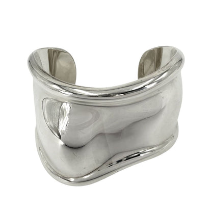 Tiffany & Co Bangle Bone Cuff Elsa Peretti 925 Sterling Silver Bracelet