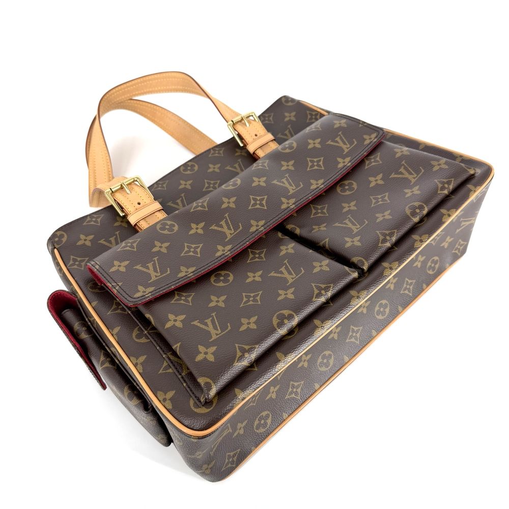 Louis Vuitton Multiplicite Handbag Shoulder Monogram Canvas Brown Gold — view 3
