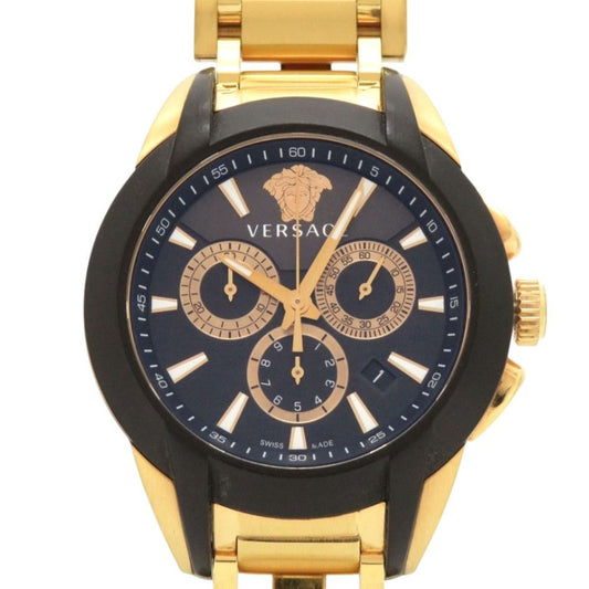 Versace M8c Medusa SS Black Gold Quartz Watch Dial