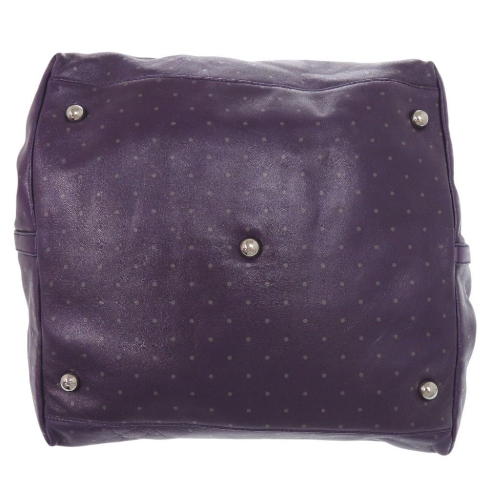Loewe Calle GM Leather Purple Tote Bag — view 3